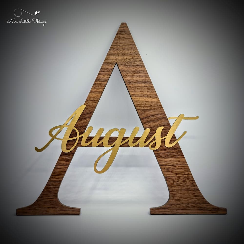 Decoratie Hoofdletter met Naam