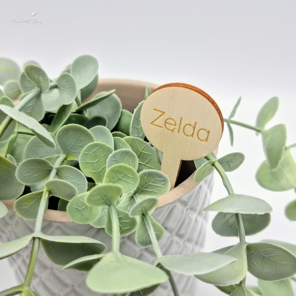 Houten Plantenprikker met Naam