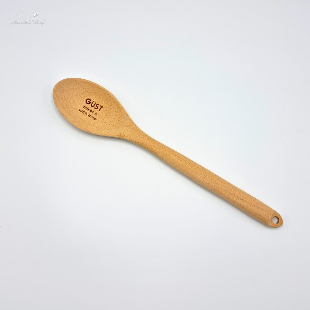Houten Lepel met Naam en Quote