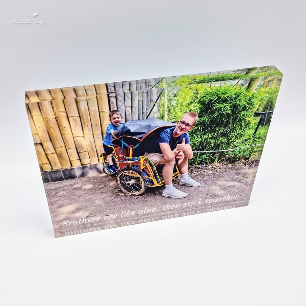 Foto op acrylblok met Persoonlijke boodschap