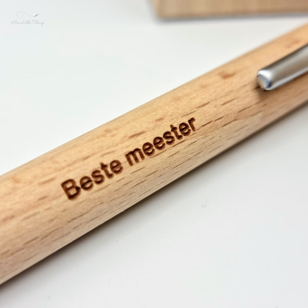 Gegraveerde Houten Pen