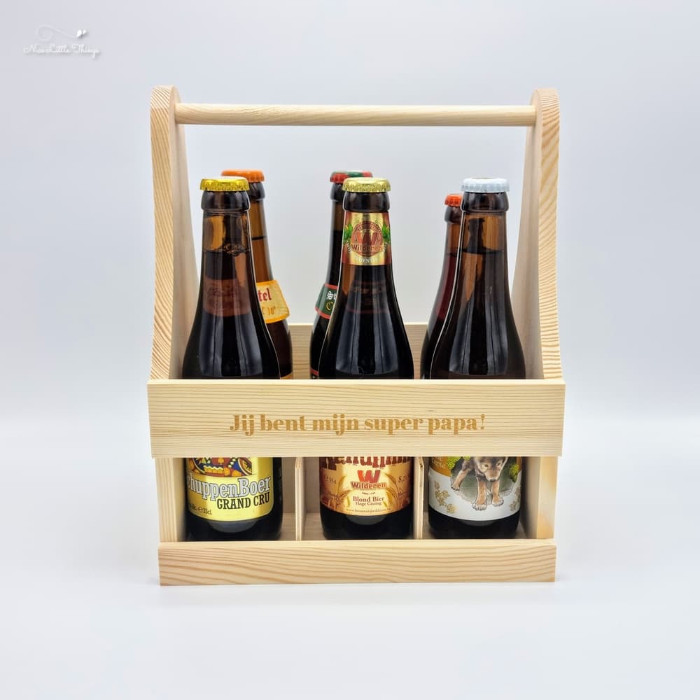 Houten Bierkrat Jij bent mijn super Papa