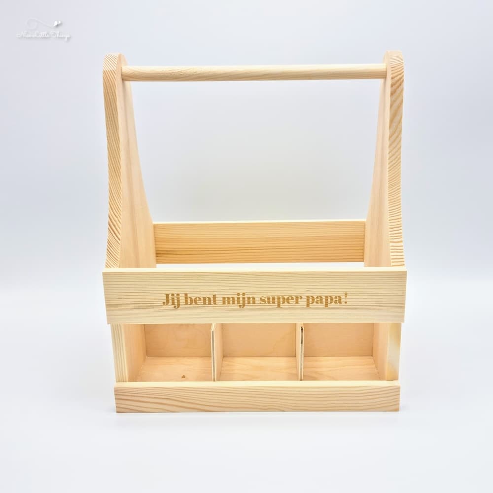 Houten Bierkrat Jij bent mijn super Papa