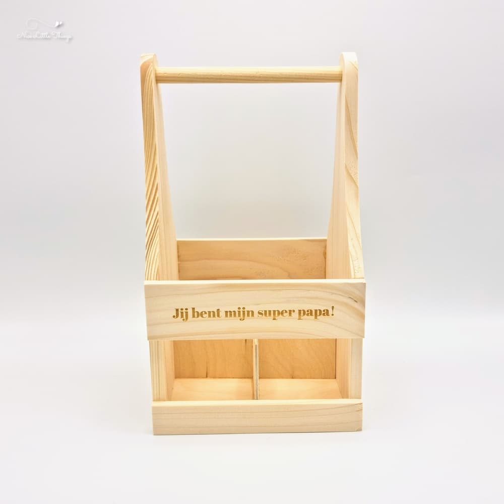 Houten Bierkrat Jij bent mijn super Papa