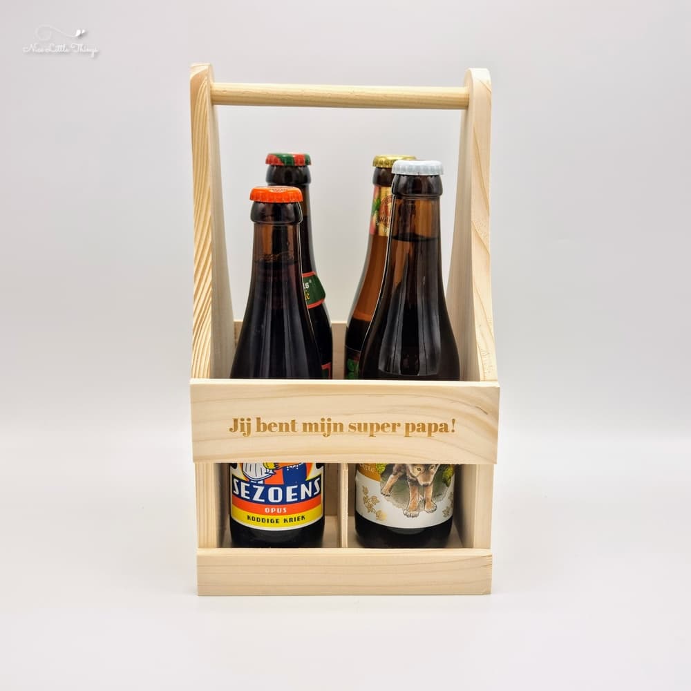 Houten Bierkrat Jij bent mijn super Papa