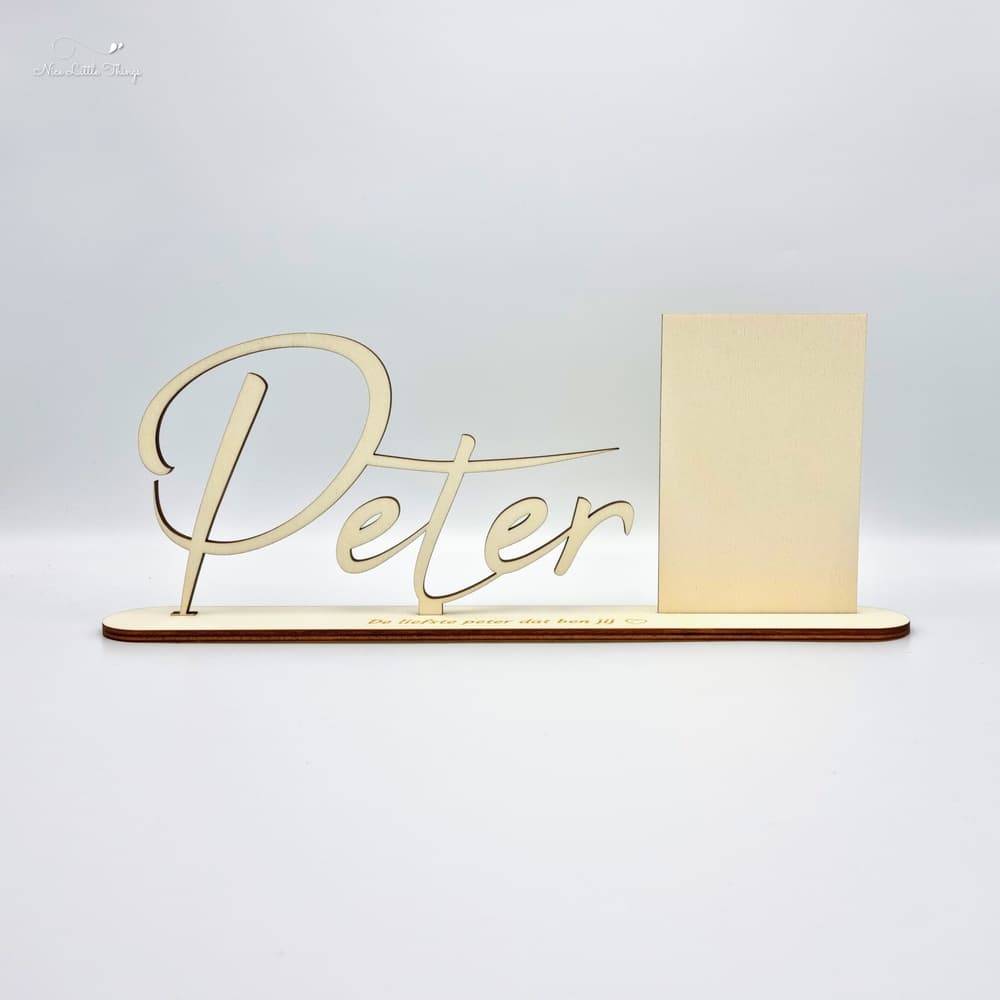 Houten Naam met Foto