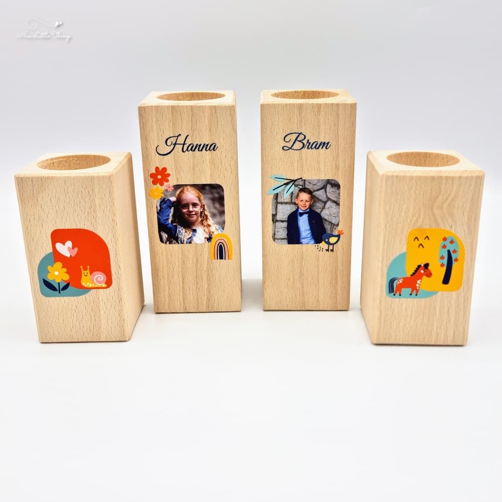 Set Kaarsenhouders met foto