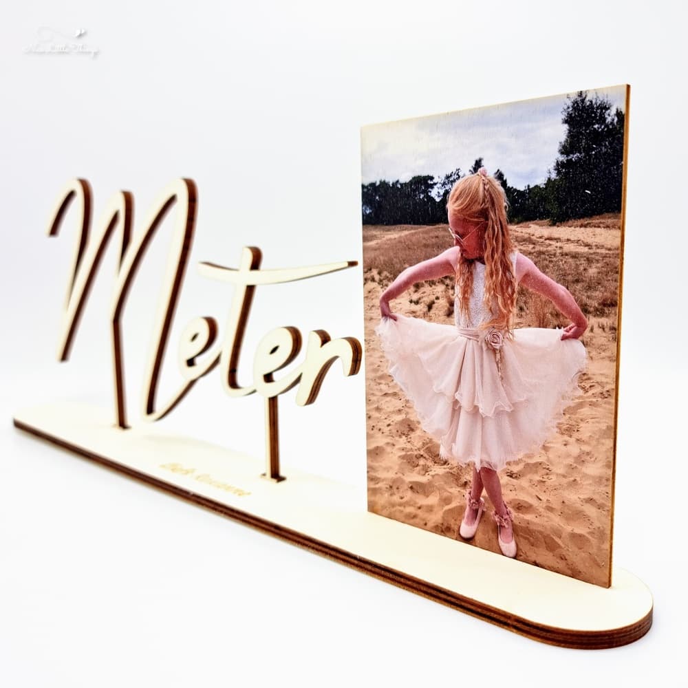 Houten Naam met Foto
