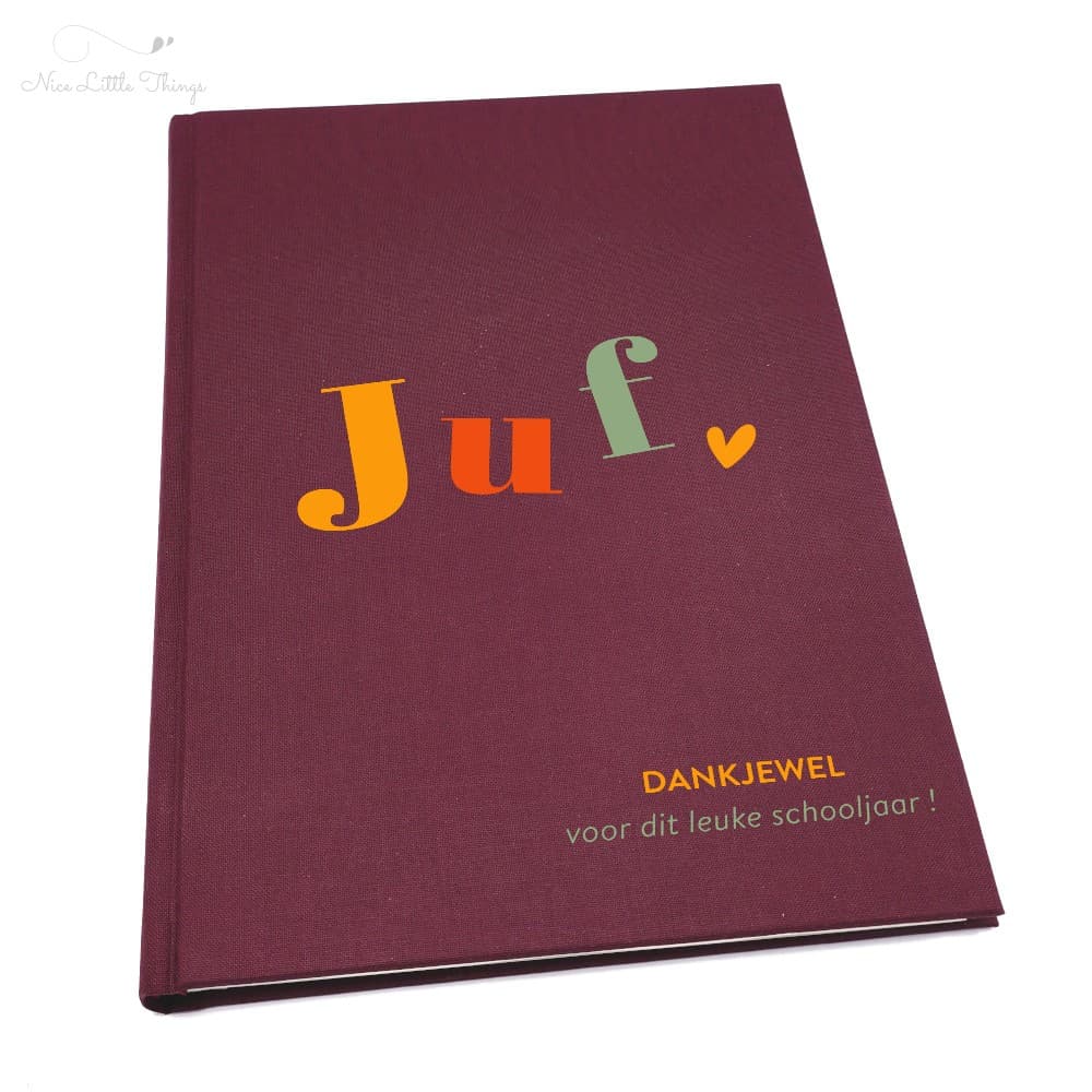 Gepersonaliseerd notitieboek B5 "Dankjewel Juf"