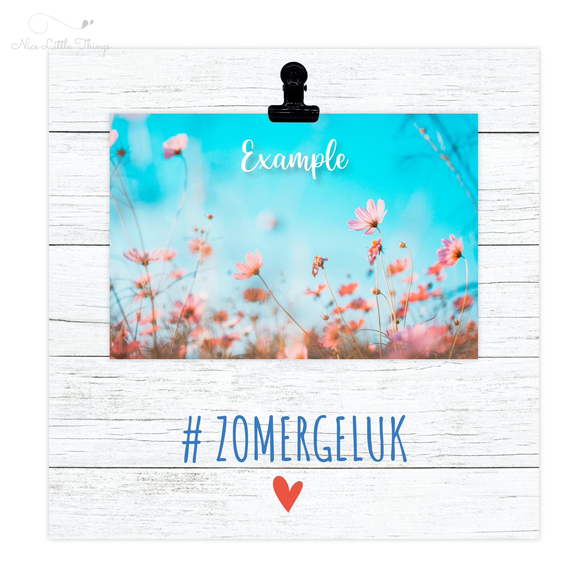 Gepersonaliseerd fotoblok met clip