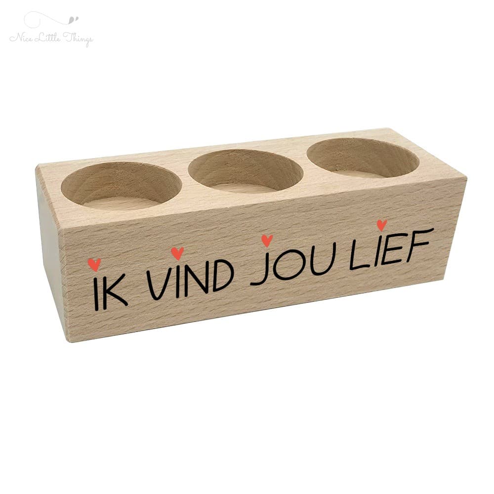 Gepersonaliseerde Kaarsenhouder voor theelichtjes met Foto of Tekst -